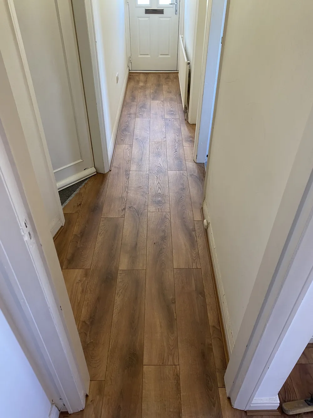 Laminate in a hallway