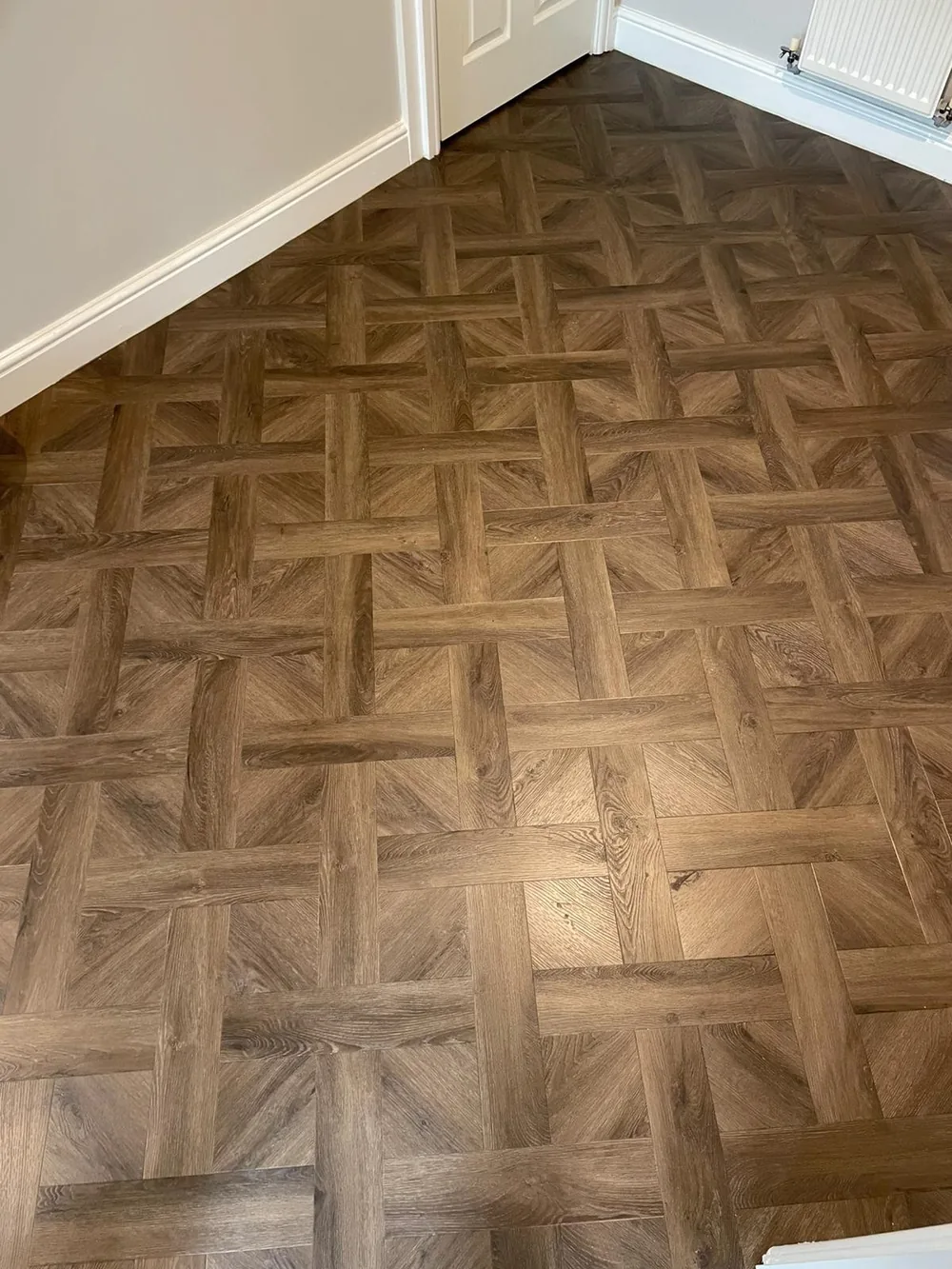 Basketweave parquet-effect LVT