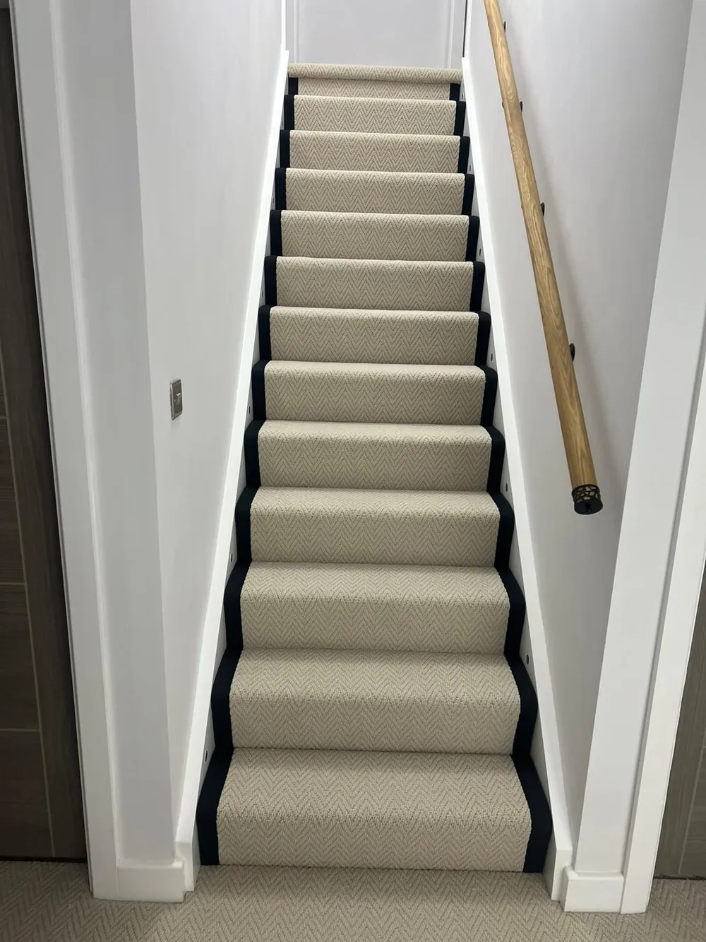 Stair runner with dark taping